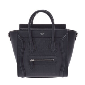 Celine Luggage Shopper Black Drummed Calfskin Handbag